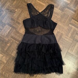 BCBGeneration Black Lace Mini Dress